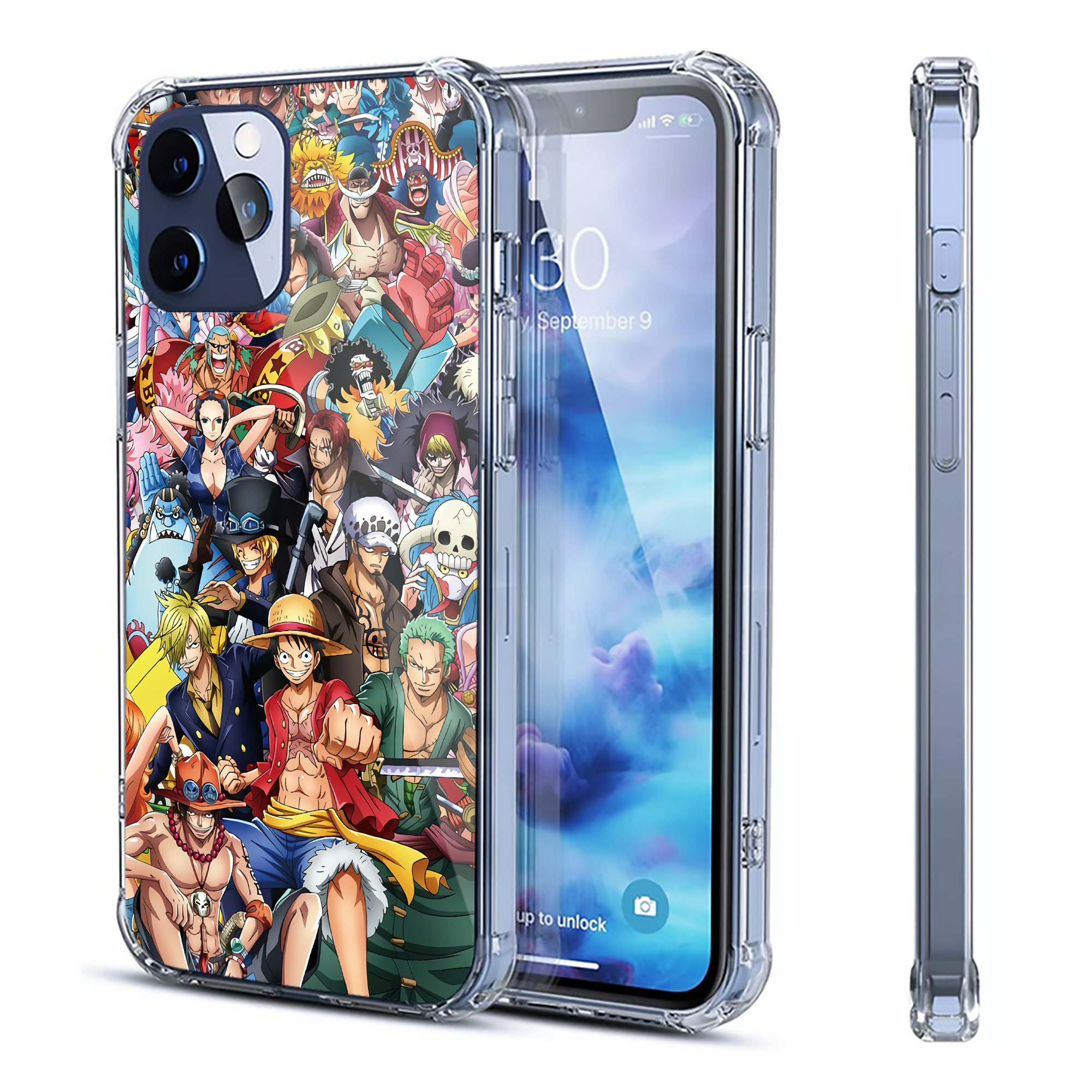 （画像用） ワンピース ONE PIECE 【iPhone 12シリーズ対応】透明スマホケース（クリアソフトケース）